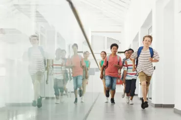 Students walking to class